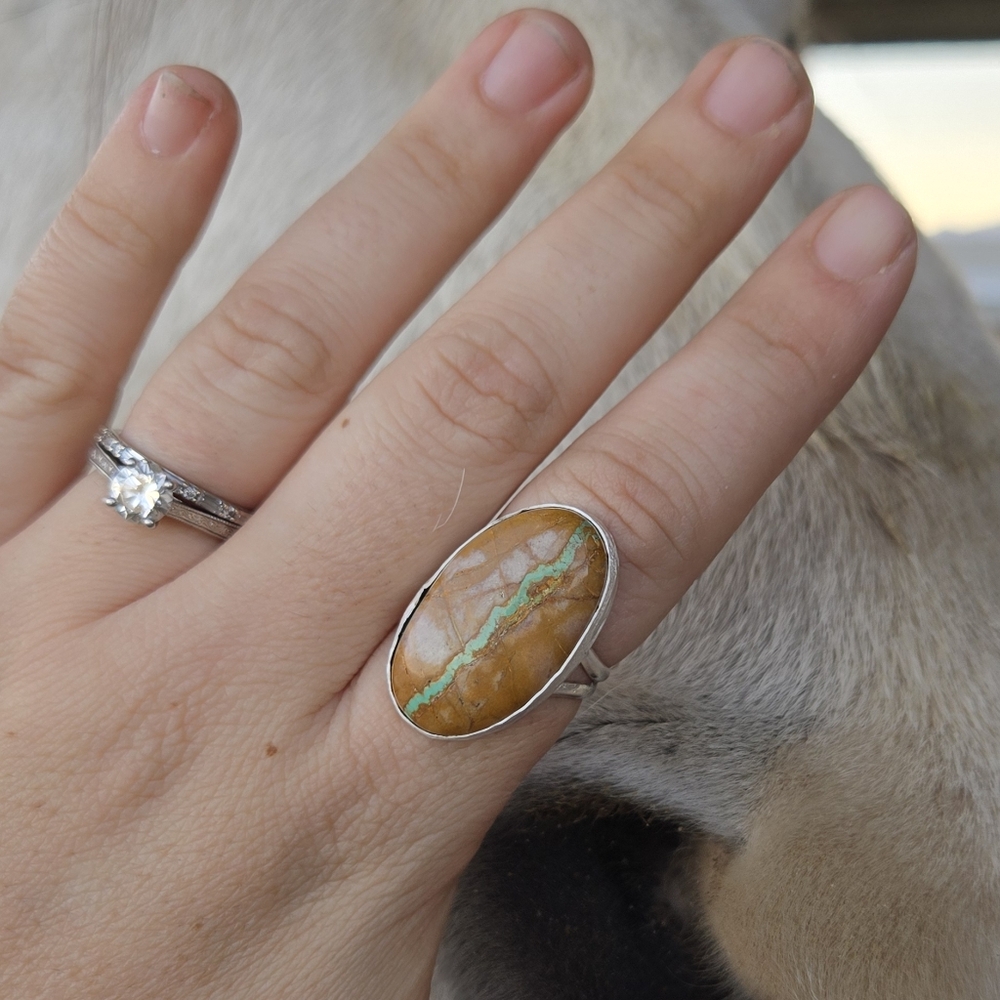 Ribbon Turquoise Sterling Silver Ring